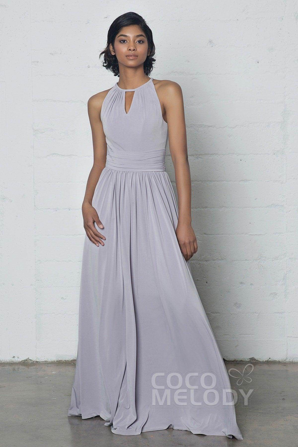 Sheath-Column Floor Length Knitted Fabric Dress COZF17019 - COCOMELODY